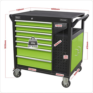 Premier Mobile Workstation with 7 Drawers and Cupboard 920mm AP36MWS 15
