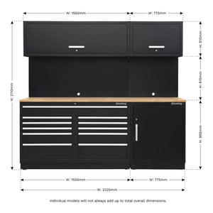 Premier Storage System with Hardwood Worktop 2.33m APMSCOMBO4W 9