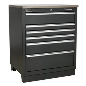 Premier Storage System with Hardwood Worktop 2.48m APMSCOMBO1W 3