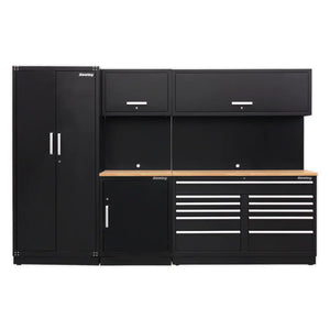Premier Storage System with Hardwood Worktop 3.26m