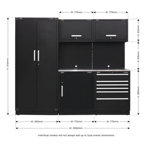 Premier Storage System with Stainless Worktop 2.48m APMSCOMBO1SS 8