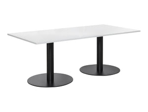 Rectangular Dining or Conference Black Table 2000mm 4