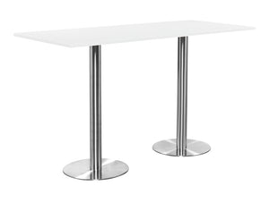 Rectangular Poseur Brushed Steel Table 1800mm 3