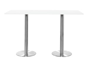 Rectangular Poseur Brushed Steel Table 1800mm 4