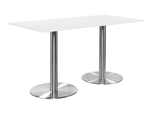 Rectangular Poseur Brushed Steel Table 2000mm 3