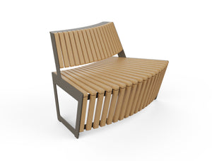 Riga Curved Outdoor Bench