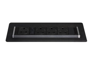 Rotadock 4 No UK Socket In Desk Power Module Black