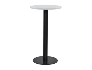 Round Poseur Brushed Steel Table 800mm 2