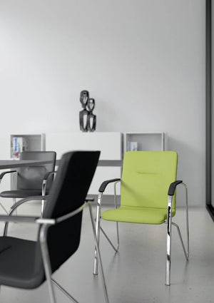 Sandy Series Chair Chrome Frame Black Arms 2