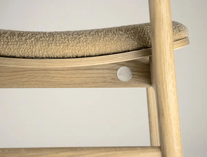 Scandi Wooden 4 Legged Meeting Room With Seat Pad