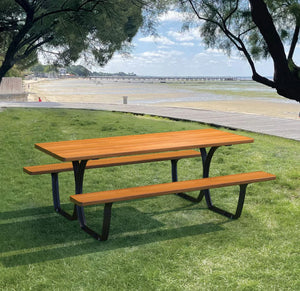 Seville Picnic Table with Wheelchair Access in Outdoor Setting