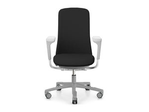 Hag Sofi 7300 Ergonomic Chair In Silver Metal With Plastic Armrest And Slideback