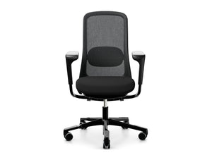 Sofi 7500 Ergonomic Chair in Black Metal With Plastic Armrest And Slideback HAG