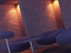 Soundtect Technics Recycled Eco Acoustic Wall Panel Grey For Receptions Areas In Eco Friendly Finish