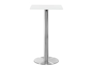 Square Poseur Brushed Steel Table 600mm 4