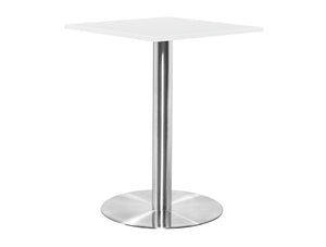 Square Poseur Brushed Steel Table 800mm 3