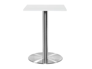 Square Poseur Brushed Steel Table 800mm 4