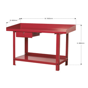 Steel Workbench with Drawer 1.5m AP1015 2