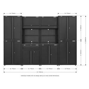 Superline PRO Rapid-Fit Modular Garage Storage System 3.1m APMS10HFP 10