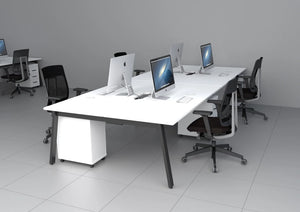 Switch 1 Person Crescent Desk And Desk High Pedestal Open Leg 10