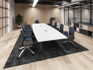 Switch Single Piece Curved Meeting Table A Leg 1