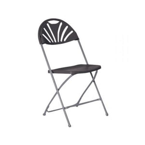 Titan Linking Fan Back Folding Chair - Charcoal