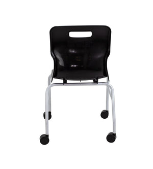 Titan Move 4 Leg Chair with Castors T301-BK 6