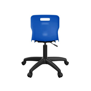 Titan Swivel Junior Chair with Plastic Base and Castors T30-B-BK 6
