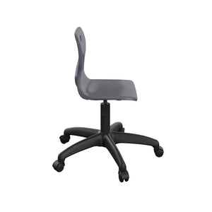 Titan Swivel Junior Chair with Plastic Base and Castors T30-C-BK 4