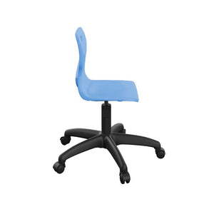 Titan Swivel Junior Chair with Plastic Base and Castors T30-CB-BK 4