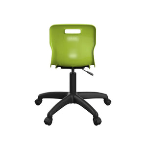 Titan Swivel Junior Chair with Plastic Base and Castors T30-L-BK 6