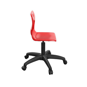 Titan Swivel Junior Chair with Plastic Base and Castors T30-R-BK 4