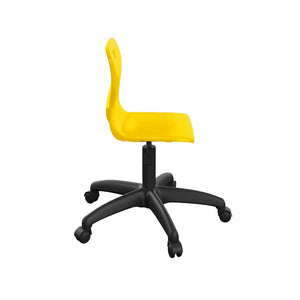 Titan Swivel Junior Chair with Plastic Base and Castors T30-Y-BK 4