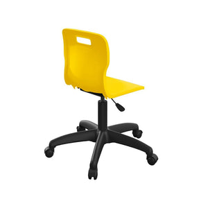 Titan Swivel Junior Chair with Plastic Base and Castors T30-Y-BK 5