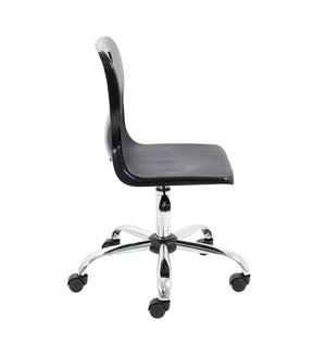 Titan Swivel Senior Chair with Chrome Base and Castors T35-BK 4
