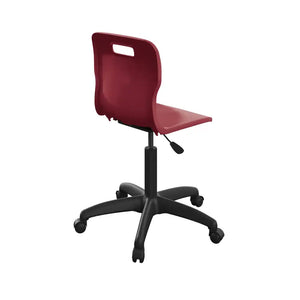 Titan Swivel Senior Chair with Plastic Base and Castors T35-BU-BK 5