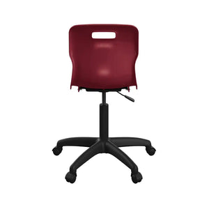 Titan Swivel Senior Chair with Plastic Base and Castors T35-BU-BK 6
