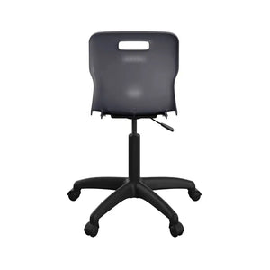 Titan Swivel Senior Chair with Plastic Base and Castors T35-C-BK 6