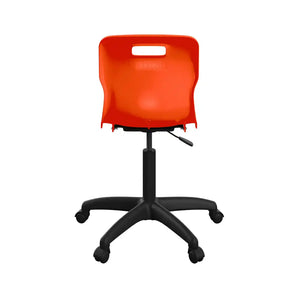 Titan Swivel Senior Chair with Plastic Base and Castors T35-O-BK 6