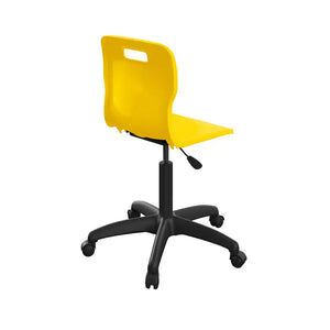 Titan Swivel Senior Chair with Plastic Base and Castors T35-Y-BK 5