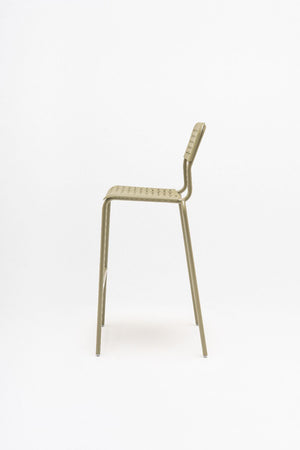 Tube 4 Legged Base Outdoor High Stool without Armrests 2