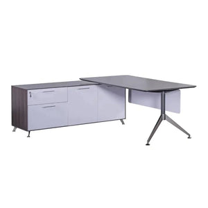 Two Drawer Executive Filing Cabinet in Anthracite file bars included 2