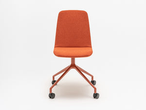 Ulti Fabric Chair on 4 Spoke Metal Base with Castors