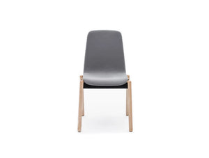 Ulti KW Chair with Grey Finish and 4 Legs Wooden Base