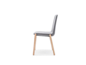 Ulti Kw Chair With Grey Upholstered Finish And Four Wooden Legs