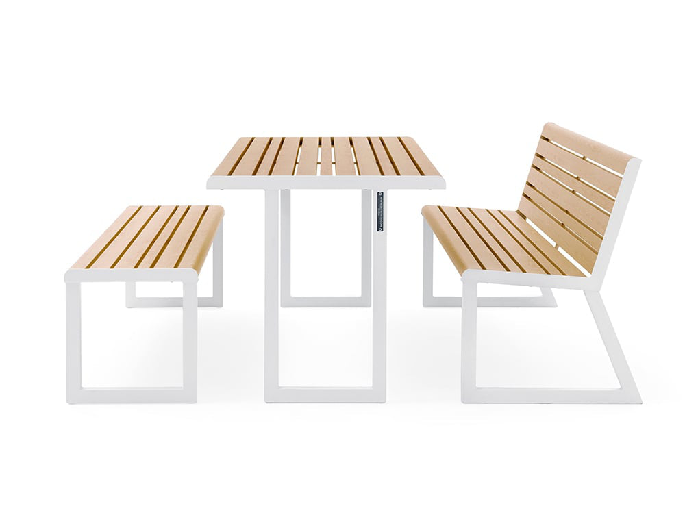 Urbantime .H24 Outdoor Table Integrated Benches