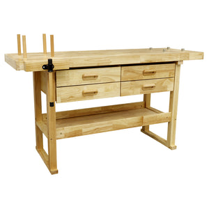 Woodworking Bench with 4 Drawers