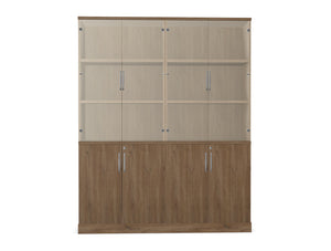 WsD Key Storage Modular 4 Door Glass Wood Cabinet 2