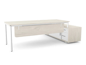 Ws.D PROfil Executive Desk with Sharp Edge Credenza - Right 3