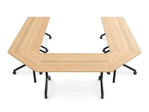 WsD Twister Mobile Tilt Modular Conference Configuration with 5 Rectangular Tables 3